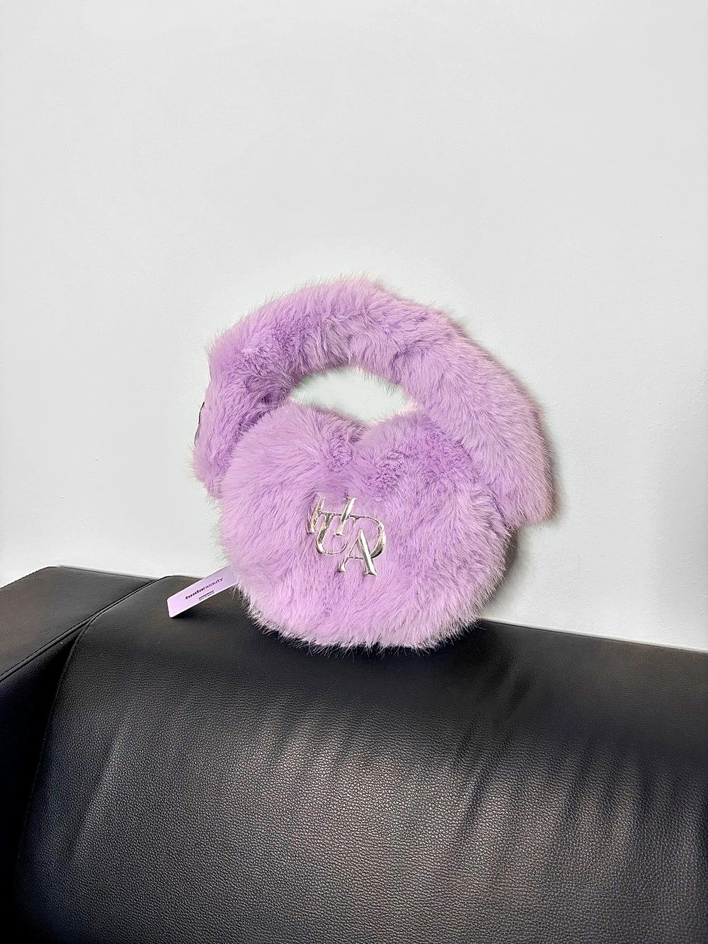 Huda beauty Faux Fur Mini Bag in Purple NWT